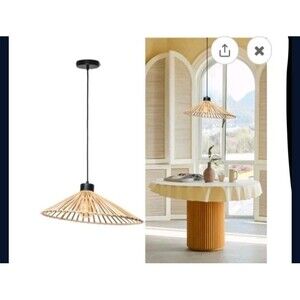 Journey Home Asymmetrical Rattan Pendant Light Adjustable Height